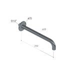 Hotbath Cobber Wylewka ścienna 250 mm Brushed Nickel CB095-25.GN