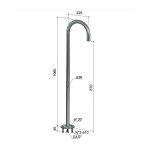 Hotbath Cobber Wylewka wannowa podłogowa Matt White CB076.WH