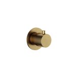 Hotbath Cobber Zawór odcinający podtynkowy - element zewnętrzny Brushed Brass CB7068.BB