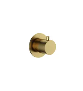 Hotbath Cobber Zawór odcinający podtynkowy - element zewnętrzny Brushed Brass PVD CB7068.BBP
