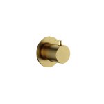 Hotbath Cobber Zawór odcinający podtynkowy - element zewnętrzny Brushed Brass PVD CB7068.BBP