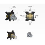 Hotbath Cobber Zawór podtynkowa element zewnętrzny Brushed Brass PVD CB7069.BBP