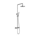 Hotbath Cobber Zestaw natryskowy termostatyczna z deszczownicą Ø 200 mm i zestawem prysznicowym na drążku Chrome SDSAC9.CR