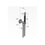 Hotbath Cobber Zestaw natryskowy z uchwytem i przyłączem Matt White CB7502.WH