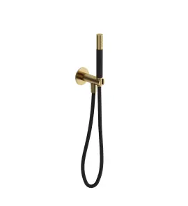 Hotbath Cobber Zestaw natryskowy z uchwytem i przyłączem Brushed Brass CB7502.BB