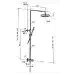 Hotbath Cobber Zestaw natryskowy z deszczownicą Ø 200 mm i zestawem prysznicowym na drążku Brushed Copper PVD M537.BCP