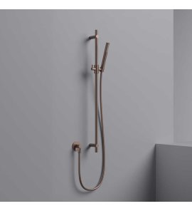 Hotbath Cobber Zestaw natryskowy z zestawem prysznicowym na drążku Brushed Copper PVD M317.BCP