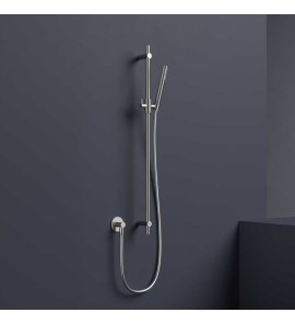 Hotbath Cobber Zestaw natryskowy z zestawem prysznicowym na drążku Brushed Nickel M317.GN