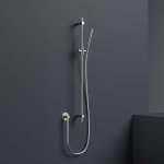 Hotbath Cobber Zestaw natryskowy z zestawem prysznicowym na drążku Brushed Nickel M317.GN