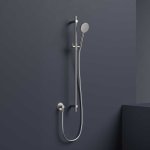 Hotbath Cobber Zestaw natryskowy z zestawem prysznicowym na drążku Brushed Nickel M318.GN