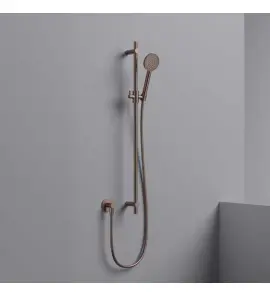 Hotbath Cobber Zestaw natryskowy z zestawem prysznicowym na drążku Brushed Copper PVD M318.BCP