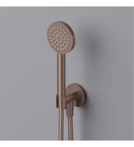 Hotbath Cobber Zestaw prysznicowy z przyłączem kątowym ścienny Brushed Copper PVD M446.BCP