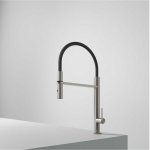 Hotbath Fellow Bateria kuchenna z wyciąganą wylewką dwufunkcyjną Steel Brushed FKM11.IX W MAGAZYNIE 