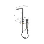 Hotbath Fellow Bateria kuchenna 2-otworowa Steel Brushed FKM31.IX