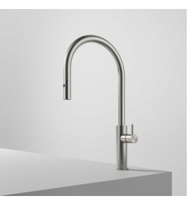 Hotbath Fellow Bateria kuchenna z wyciąganą wylewką dwufunkcyjną Steel Brushed FKM32.IX