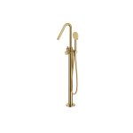 Hotbath Guy Row Bateria wannowa wolonostojąca ze słuchawką prysznicową i wężem prysznicowym Brushed Brass PVD GY177.BBP
