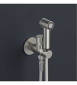 Hotbath Guy Bidetka z uchwytem ściennym i zaworem - element zewnętrzny Brushed Nickel KHDS3.GN