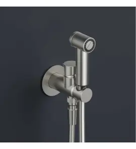 Hotbath Guy Bidetka z uchwytem ściennym i zaworem - element zewnętrzny Brushed Nickel KHDS3.GN