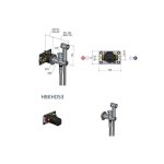 Hotbath Guy Bidetka z uchwytem ściennym i zaworem - element zewnętrzny Brushed Nickel KHDS3.GN