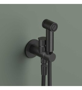 Hotbath Guy Bidetka z uchwytem ściennym i zaworem - element zewnętrzny Matt Black PVD KHDS3.MBP