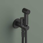 Hotbath Guy Bidetka z uchwytem ściennym i zaworem - element zewnętrzny Matt Black PVD KHDS3.MBP