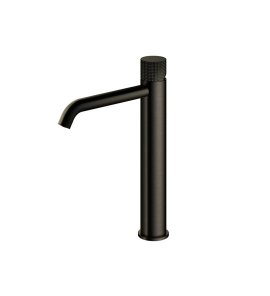 Hotbath Guy Diamond Bateria umywalkowa jednouchwytowa Wysoka Matt Black PVD GY003HD.MBP