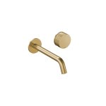 Hotbath Guy Diamond Bateria umywalkowa podtynkowa 200 mm - element zewnętrzny Brushed Brass PVD GY005D-20.BBP