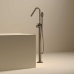 Hotbath Guy Diamond Bateria wannowa wolonostojąca ze słuchawką prysznicową i wężem prysznicowym Tuscan Bronze GY177D.TB