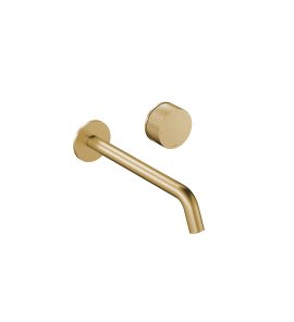 Hotbath Guy Diamond Bateria umywalkowa podtynkowa 250 mm - element zewnętrzny Brushed Brass PVD GY005D-25.BBP