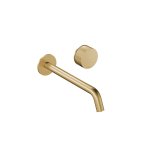 Hotbath Guy Diamond Bateria umywalkowa podtynkowa 250 mm - element zewnętrzny Brushed Brass PVD GY005D-25.BBP