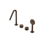 Hotbath Guy Diamond Bateria wannowa z wylewką i słuchawką prysznicową Tuscan Bronze GY073D.TB