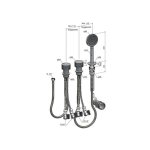 Hotbath Guy Diamond Bateria wannowa ze słuchawką prysznicową, bez wylewki Tuscan Bronze GY075D.TB