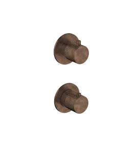 Hotbath Guy Diamond Bateria natryskowa termostatyczna podtynkowa 2-drożna - element zewnętrzny Tuscan Bronze GY7009D.TB