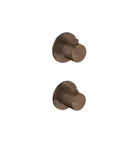 Hotbath Guy Diamond Bateria natryskowa termostatyczna podtynkowa 2-drożna - element zewnętrzny Tuscan Bronze GY7009D.TB