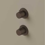 Hotbath Guy Diamond Bateria natryskowa termostatyczna podtynkowa 2-drożna - element zewnętrzny Tuscan Bronze GY7009D.TB