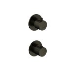 Hotbath Guy Diamond Bateria natryskowa termostatyczna podtynkowa 2-drożna - element zewnętrzny Matt Black PVD GY7009D.MBP