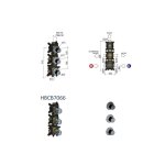 Hotbath Guy Diamond Bateria natryskowa termostatyczna podtynkowa 2-drożna 3-uchwytowa - element zewnętrzny Brushed Nickel PVD GY7066D.GN