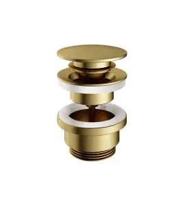 Hotbath Guy Korek umywalkowy typu klik klak Brushed Brass PVD P710.BBP