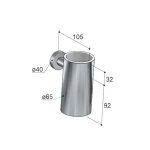 Hotbath Guy Kubek ścienna Tuscan Bronze CBA01.TB