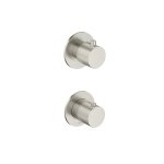 Hotbath Guy Row Bateria natryskowa termostatyczna podtynkowa 2-drożna - element zewnętrzny Brushed Nickel GY7009R.GN