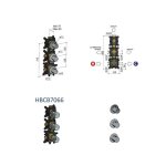 Hotbath Guy Row Bateria natryskowa termostatyczna podtynkowa 2-drożna 3-uchwytowa - element zewnętrzny Tuscan Bronze GY7066R.TB