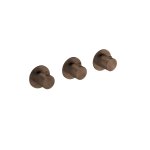 Hotbath Guy Row Bateria natryskowa termostatyczna podtynkowa 2-drożna 3-uchwytowa - element zewnętrzny Tuscan Bronze GY7067R.TB