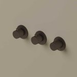 Hotbath Guy Row Bateria natryskowa termostatyczna podtynkowa 2-drożna 3-uchwytowa - element zewnętrzny Tuscan Bronze GY7067R.TB