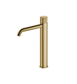 Hotbath Guy Row Bateria umywalkowa jednouchwytowa Wysoka Brushed Brass PVD GY003HR.BBP