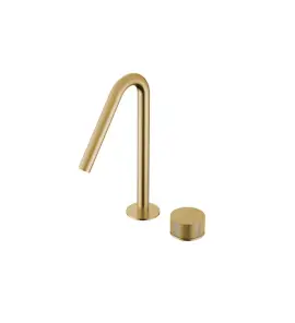 Hotbath Guy Row Bateria umywalkowa nablatowa Brushed Brass PVD GY023R.BBP