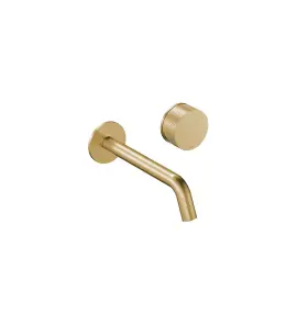 Hotbath Guy Row Bateria umywalkowa podtynkowa 200 mm - element zewnętrzny Brushed Brass PVD GY005R-20.BBP