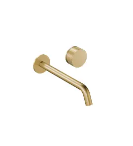 Hotbath Guy Row Bateria umywalkowa podtynkowa 250 mm - element zewnętrzny Brushed Brass PVD GY005R-25.BBP