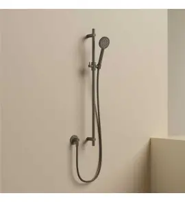 Hotbath Guy Row Drążek prysznicowy ze słuchawką, wężem PVC i przyłączem ściennym węża Tuscan Bronze M318R.TB