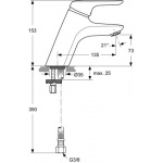 Ideal Standard Ceramix Blue Bateria umywalkowa stojąca bez korka chrom A5647AA