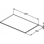 Ideal Standard Conca Blat ceramiczny do szafki podumywalkowej 80x50,5 cm Szary kamień T3970DI